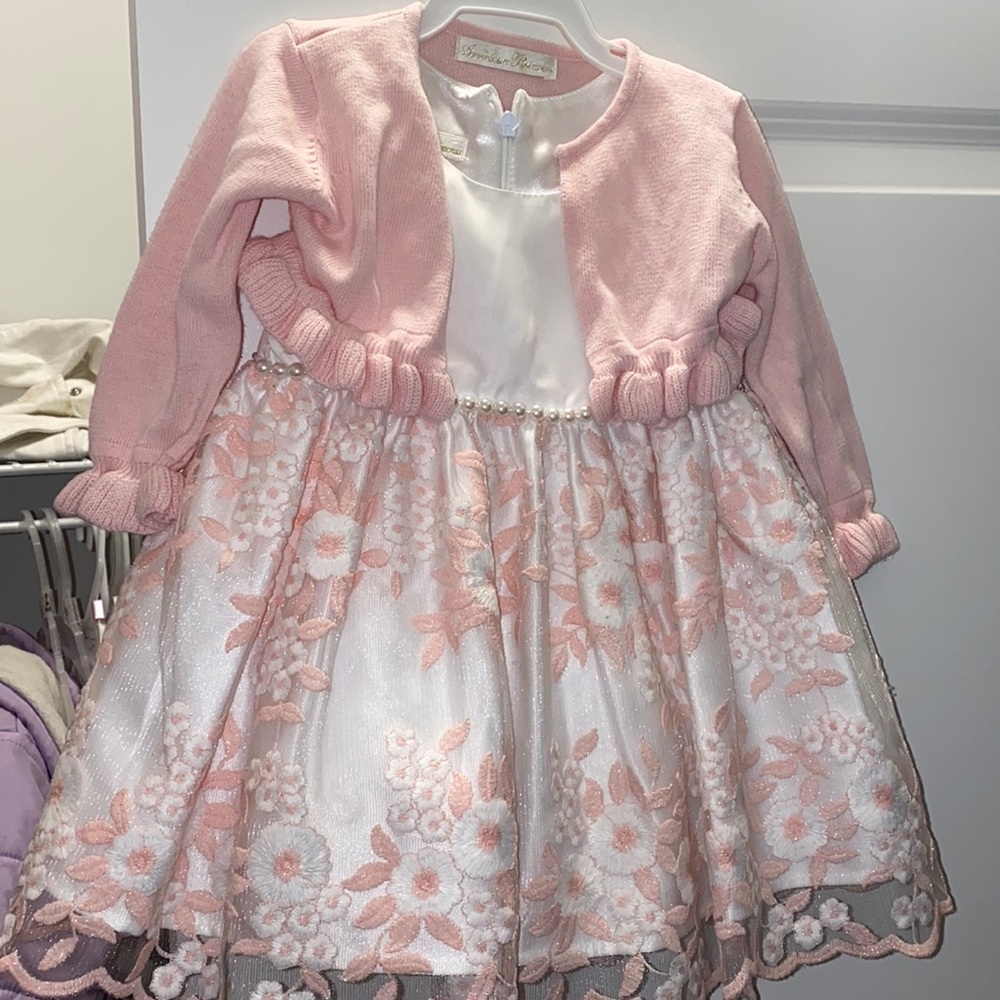 Pink and White Toddler Dress